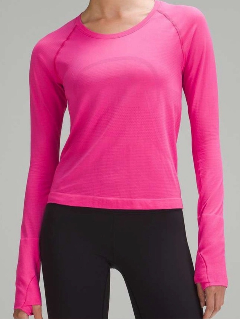 Lululemon Sonic Pink Swiftly Tech Long Sleeve Race Length Sz 2